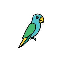 Carolina Parakeet bird goes icon vector