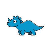 Ceratopsian dinosaur play icon vector