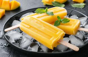 Mango Popsicles on Ice photo