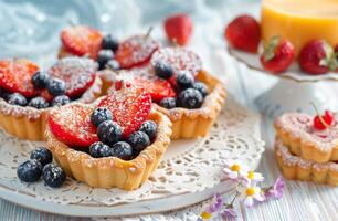 Lemon Tartlets With Berries photo
