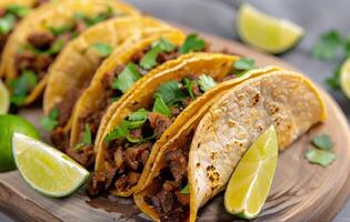 Tacos With Meat, Cilantro, and Lime photo