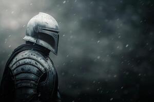 Knight In Full Armor Facing Forward photo
