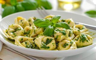 Tortellini With Pesto and Parmesan photo
