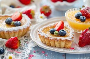 Lemon Tartlets With Berries photo