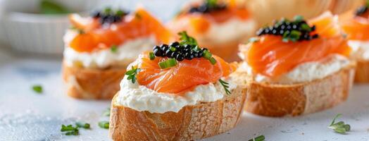 Smoked Salmon Crostini With Cream Cheese and Dill photo