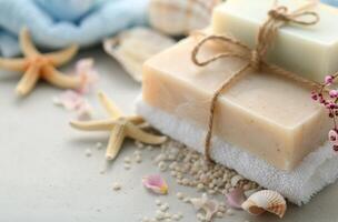 Spa Relaxation With Seashells and Towels photo