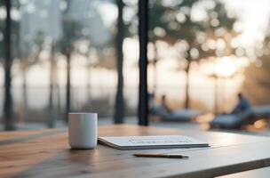 Morning Coffee and Blueprints photo