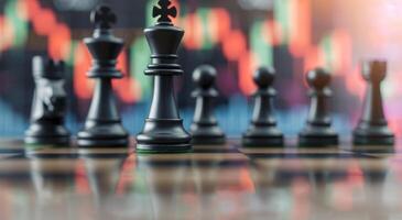 Black Chess King on a Board photo