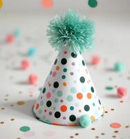 Colorful Polka Dot Party Hat photo
