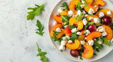 Peach, Cherry, and Feta Salad photo