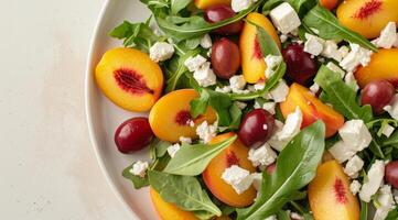 Peach, Cherry, and Feta Salad photo