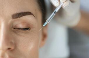 Close-Up of Eyelid Injection photo