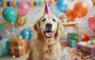 Golden Retriever Birthday Party photo