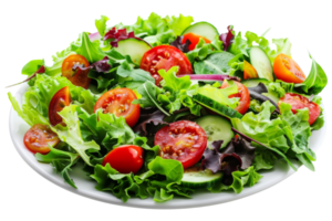 Fresh Salad with Tomatoes, Cucumbers, and Lettuce png