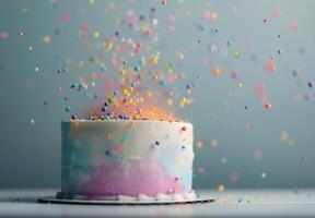Birthday Cake With Sprinkles photo