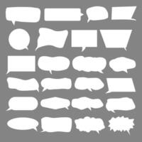 set of comment templates in white vector
