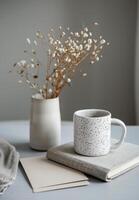 Blank Card With Flowers photo