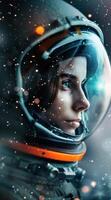 Astronaut Gazing at Stars photo