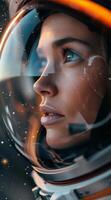 Astronaut Gazing at Stars photo
