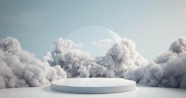 White Platform Above the Clouds photo