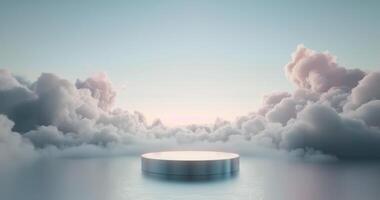 White Platform Above the Clouds photo