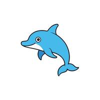 Cetacean fish play icon vector