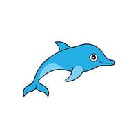 Cetacean fish goes icon vector