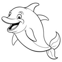 Cetacean fish laughs icon vector