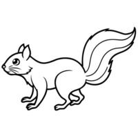 Chickaree squirrel walks icon vector