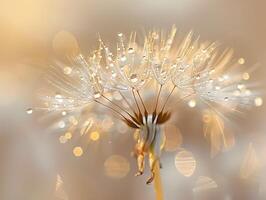Ethereal Dandelion Seed Head at Peak Bloom Captured in Stunning Detail photo