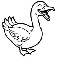 Chinese Goose laughs icon vector