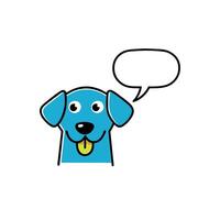 Chipit dog speaks icon vector