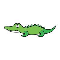 Chinese Alligator swims icon vector