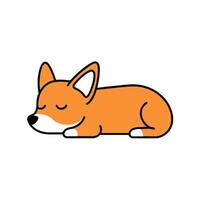 Chipoo dog sleeps icon vector