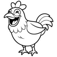 Chicken laughs icon vector