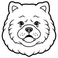 Chow Chow dog cries icon vector