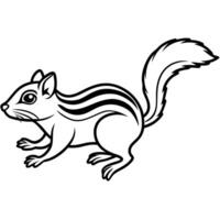 Chipmunk rodent runs icon vector