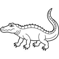Chinese Alligator walks icon vector