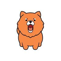 Chow Pom dog screams icon vector