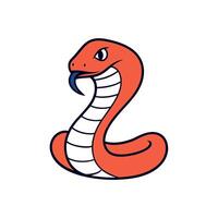 Chinese Cobra snake play icon vector