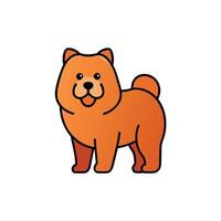 Chow Chow dog goes icon vector