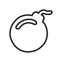 Bomb icon linear graphics set vector