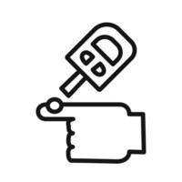 Blood sugar icon linear graphics set vector