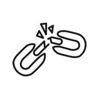 Breaking icon linear graphics set vector