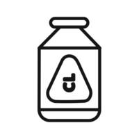 Chlorine bleach icon linear graphics set vector