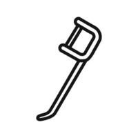Dental pick icon linear graphics set vector
