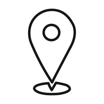 Download GPS map location icon linear graphics set vector