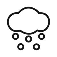 Hail icon linear graphics set vector