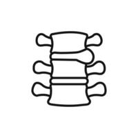 Hernia icon linear graphics set vector
