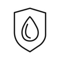 IP67 waterproof icon linear graphics set vector